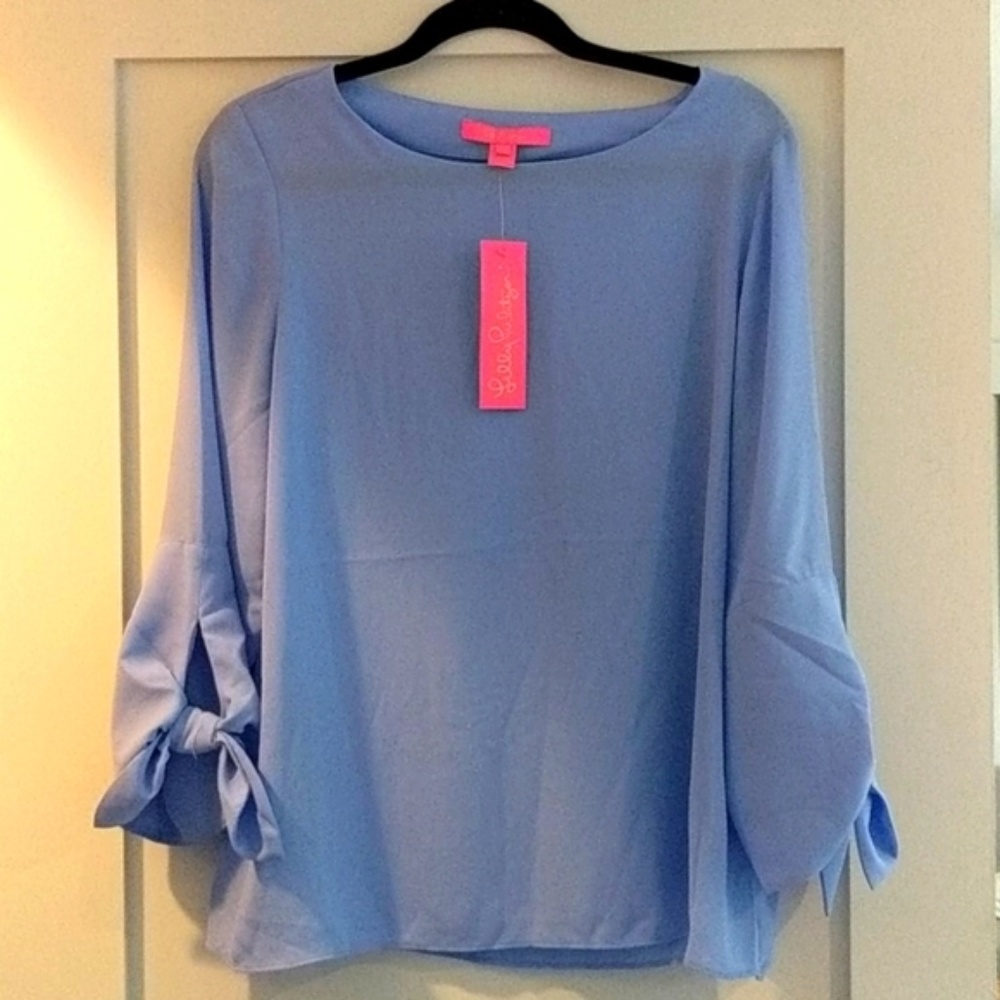 Lilly Pulitzer Long Sleeve Blouse- Small- New With Tags - Langston Periwinkle